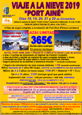 VIAJE A PORT AINÉ DICIEMBRE 2019