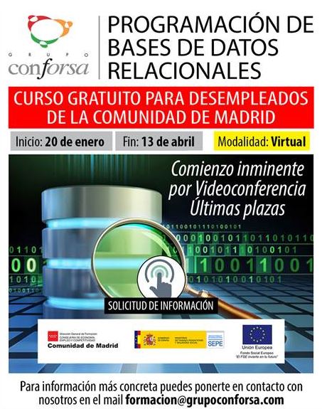 curso gratis programacion base datos relacionales