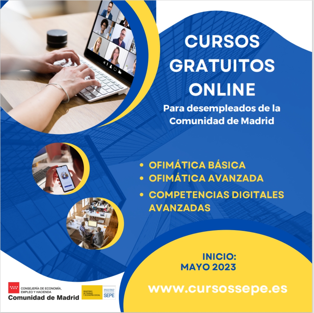 CURSOS GRATUITOS PARA DESEMPLEADOS