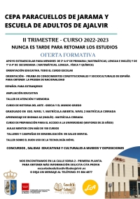 CARTEL II TRIMESTRE, ESCUELA DE ADULTOS