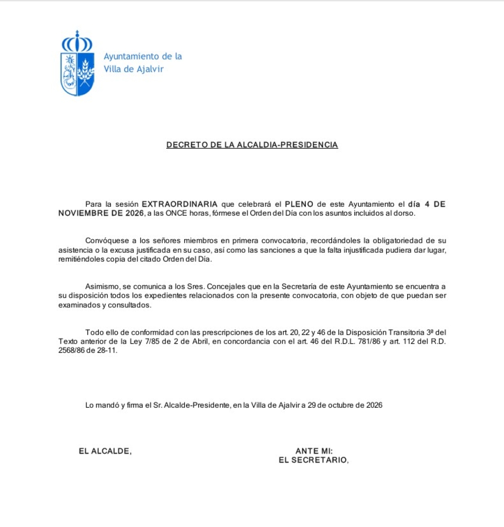 PLENO EXTRAORDINARIO