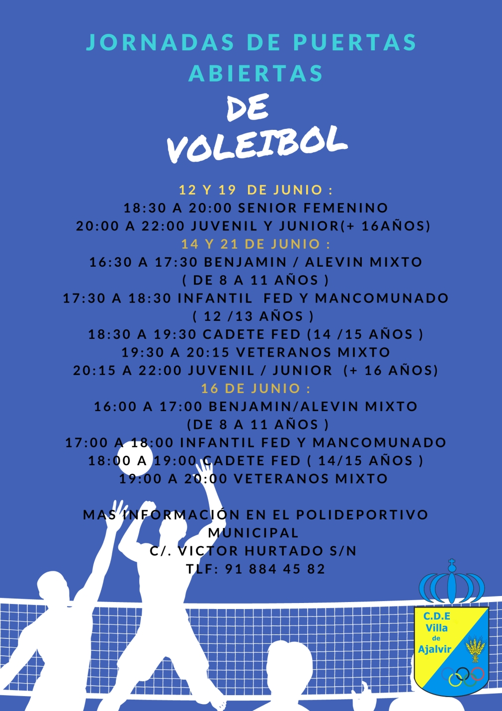 JORNADAS DE PUERTAS ABIERTAS DE VOLEY