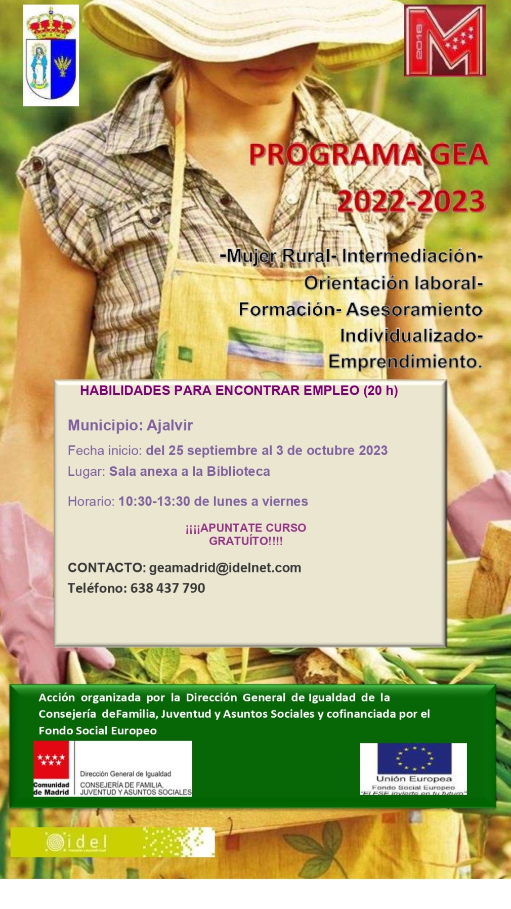 ¡ATENCIÓN MUJERES EMPRENDEDORAS Y EN BÚSQUEDA DE EMPLEO!