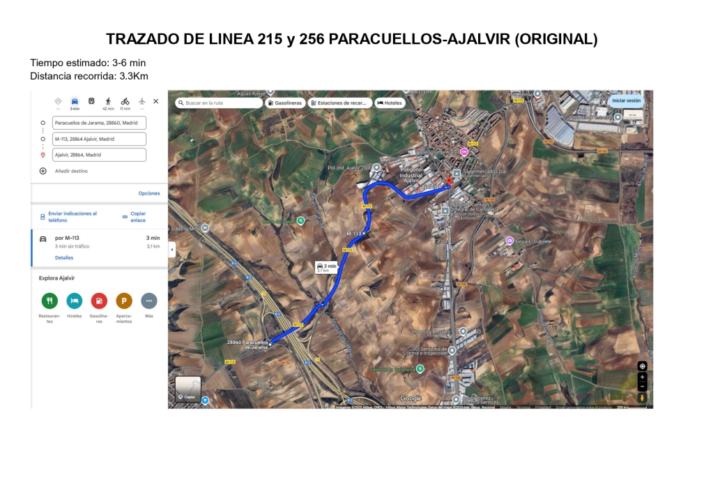 COMUNICADO DESVIO LINEAS DE AUTOBUSES 215 Y 256
