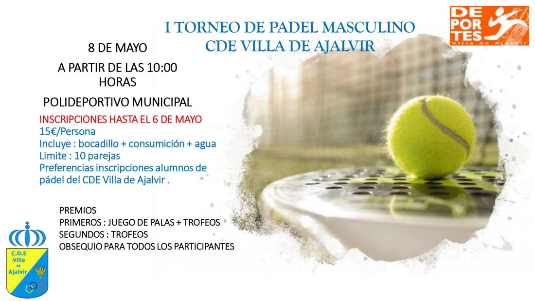 I TORNEO DE PADEL CDE VILLA DE AJALVIR