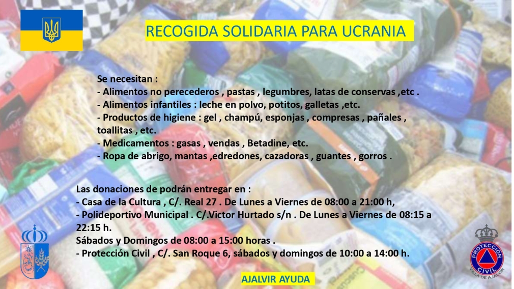 RECOGIDA SOLIDADARIA PARA UCRANIA