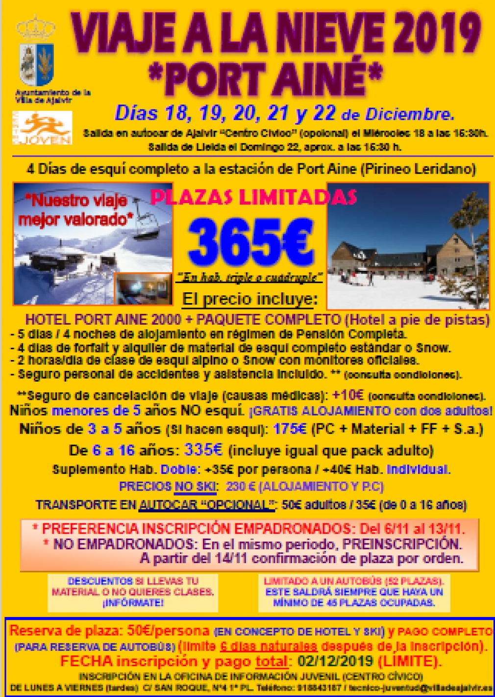 VIAJE A LA NIEVE 2019 *PORT AINÉ*