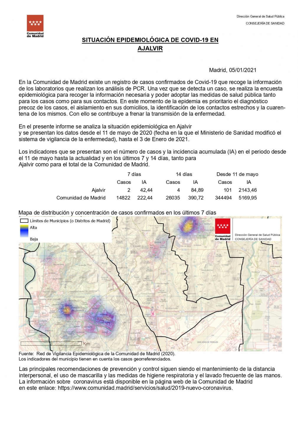 Informe Epidemiológico 5 de enero 2021