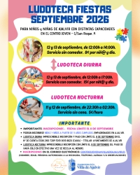 LUDOTECA FIESTAS SEPTIEMBRE 2026