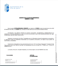 PLENO  EXTRAORDINARIA URGENTE