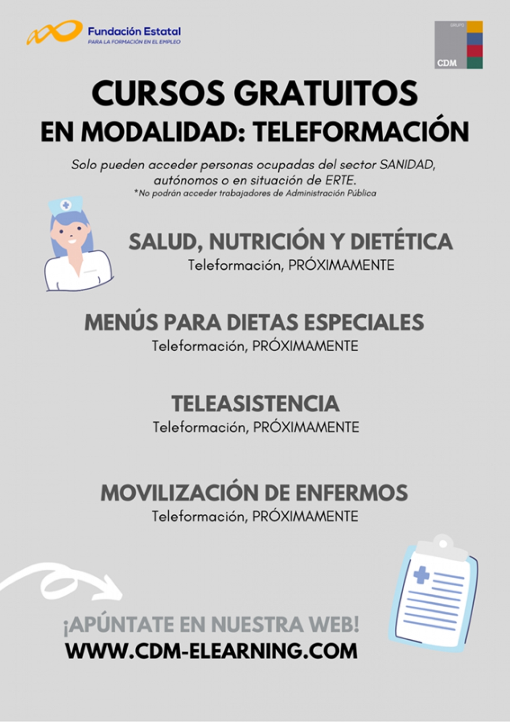 CURSOS GRATUITOS EN MODALIDAD: TELEFORMACIÓN