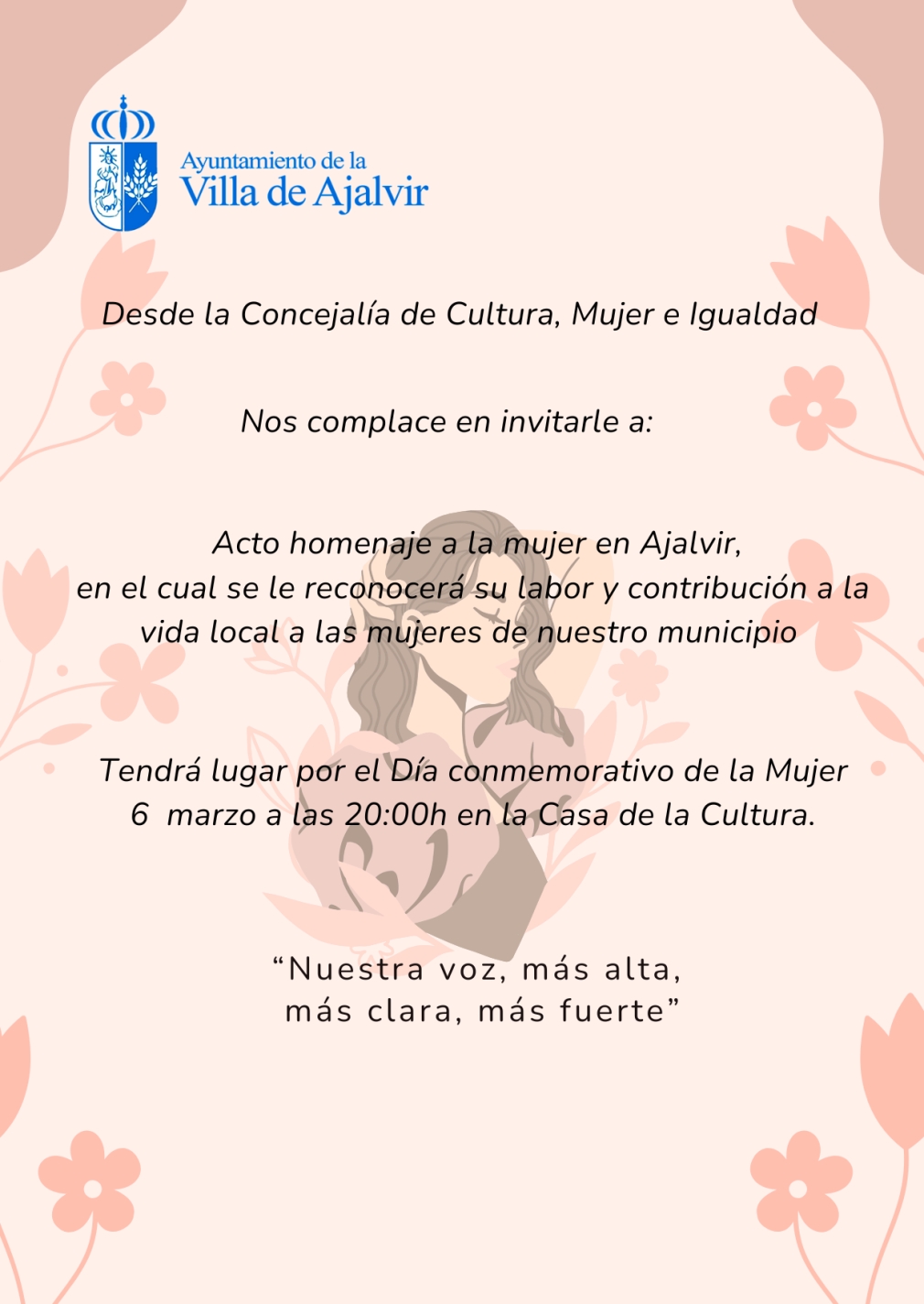 VIERNES 6 DE MARZO, AJALVIR SE VISTE DE VIOLETA