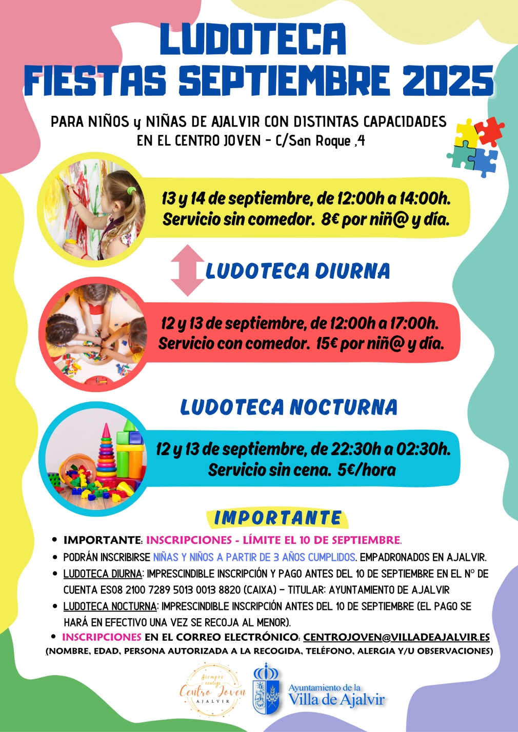 LUDOTECA FIESTAS SEPTIEMBRE 2025