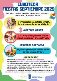 LUDOTECA FIESTAS SEPTIEMBRE 2025