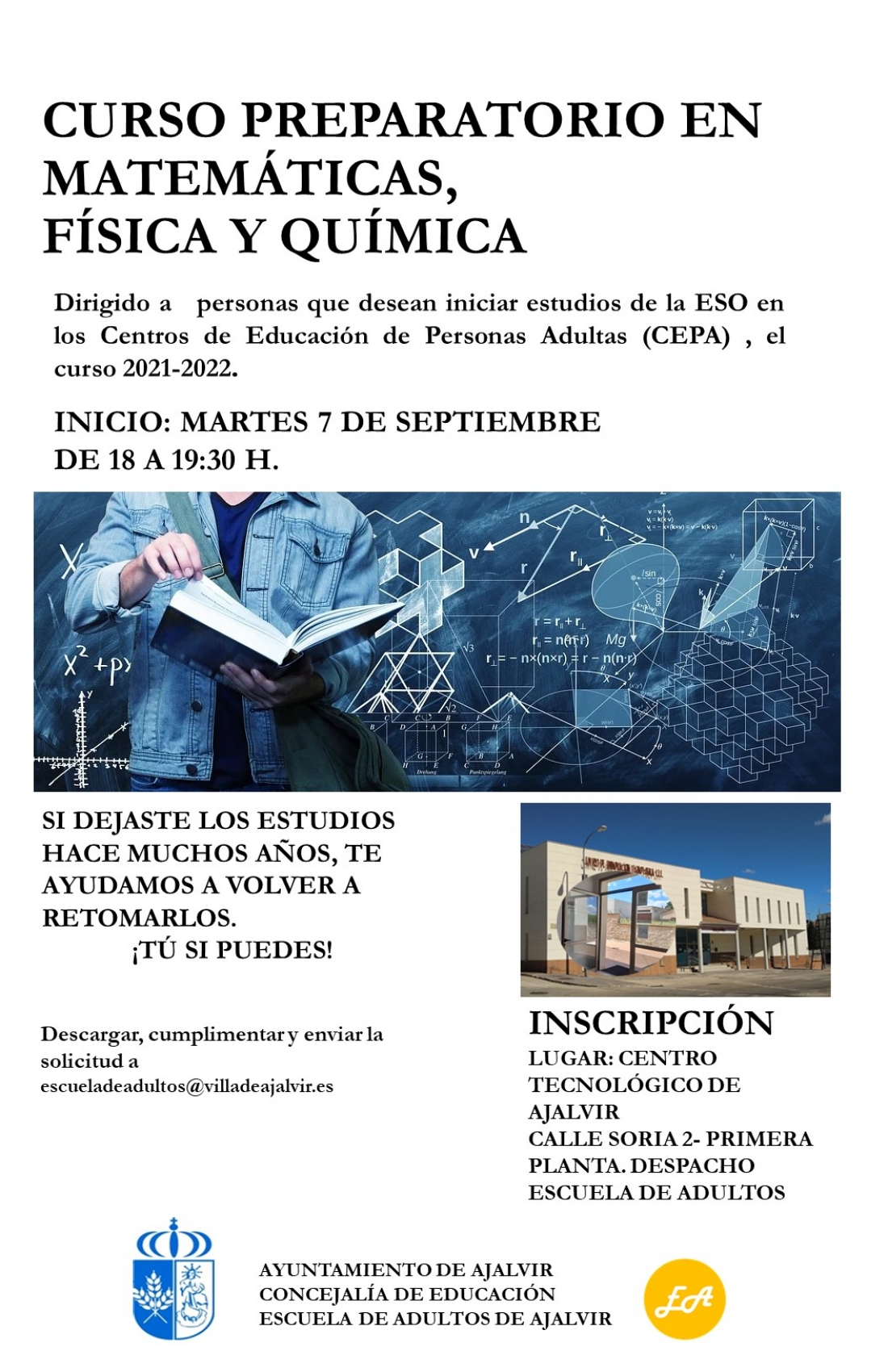 CURSO PREPARATORIO EN MATEMÁTICAS, FÍSICA Y QUÍMICA