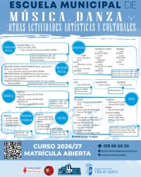 Abierta la matrícula para el Curso 2026/2027 de la Escuela Municipal La Fábrica