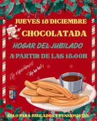 Chocolatada para jubilados y pensionistas