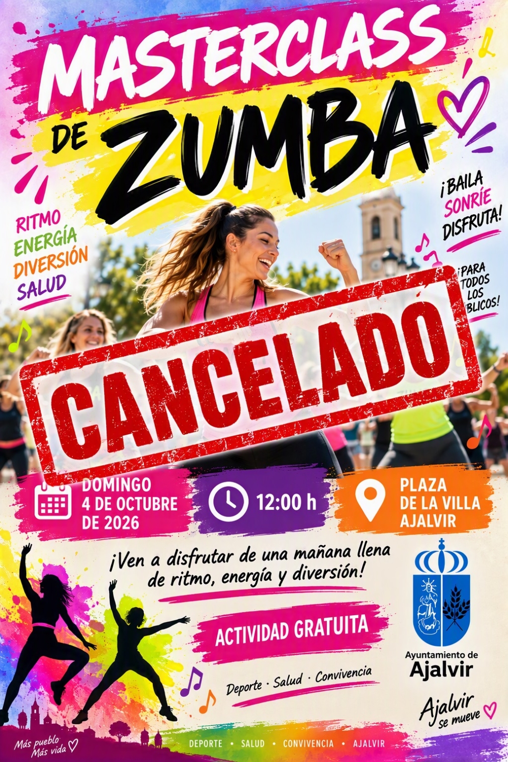 CANCELACIÓN MASTERCLASS ZUMBA