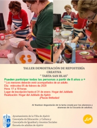 Taller Hogar del Jubilado - TARTA DE SAN BLAS