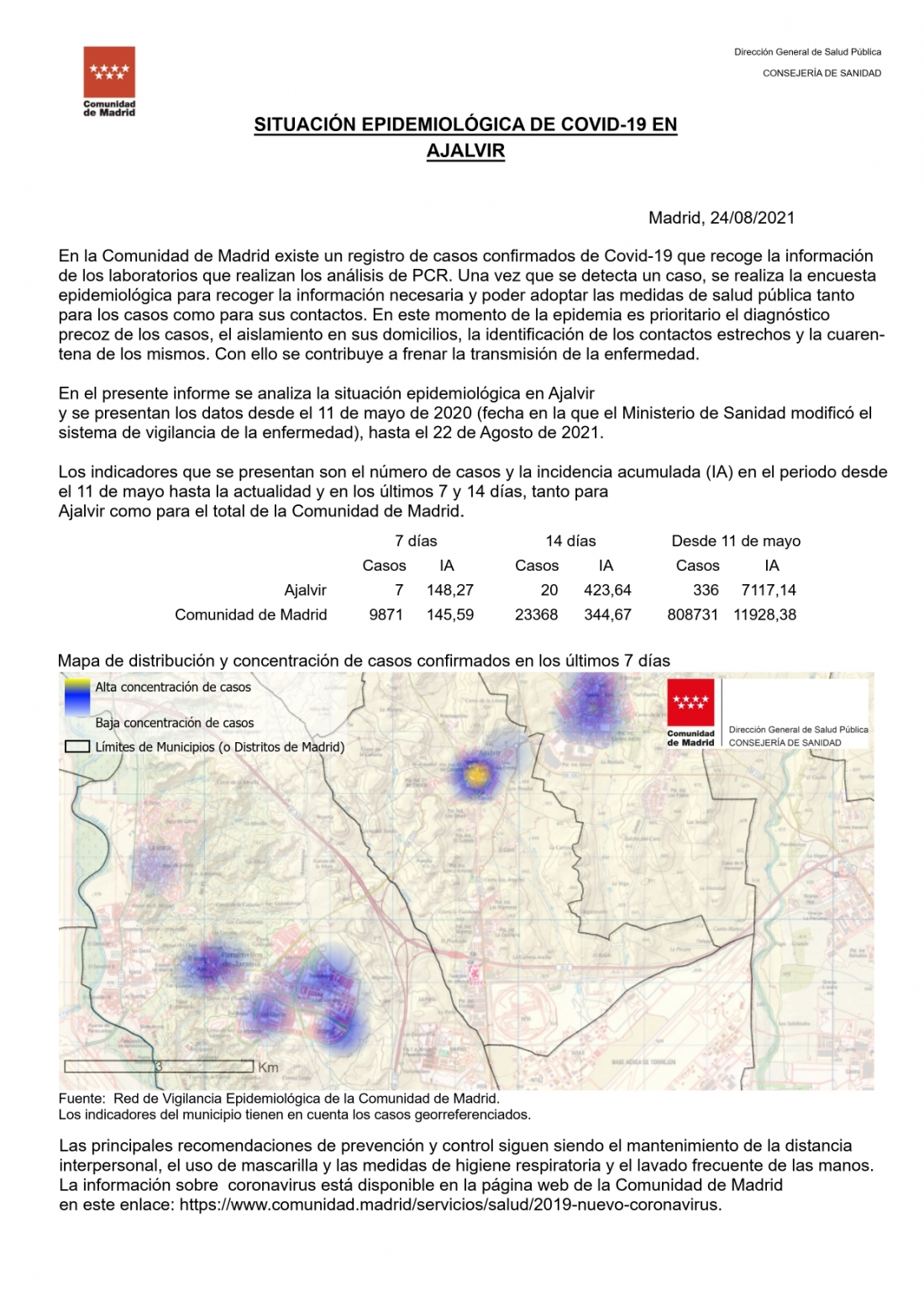 INFORME EPIDEMIOLÓGICO 24 DE AGOSTO