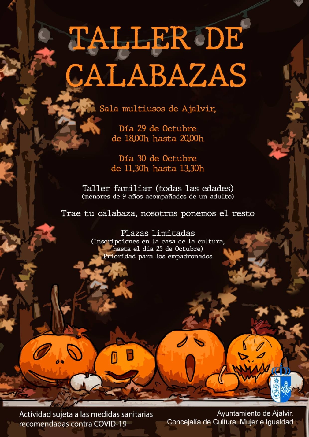 AMPLIACIÓN DEL TALLER DE DECORACIÓN DE CALABAZAS DE HALLOWEEN