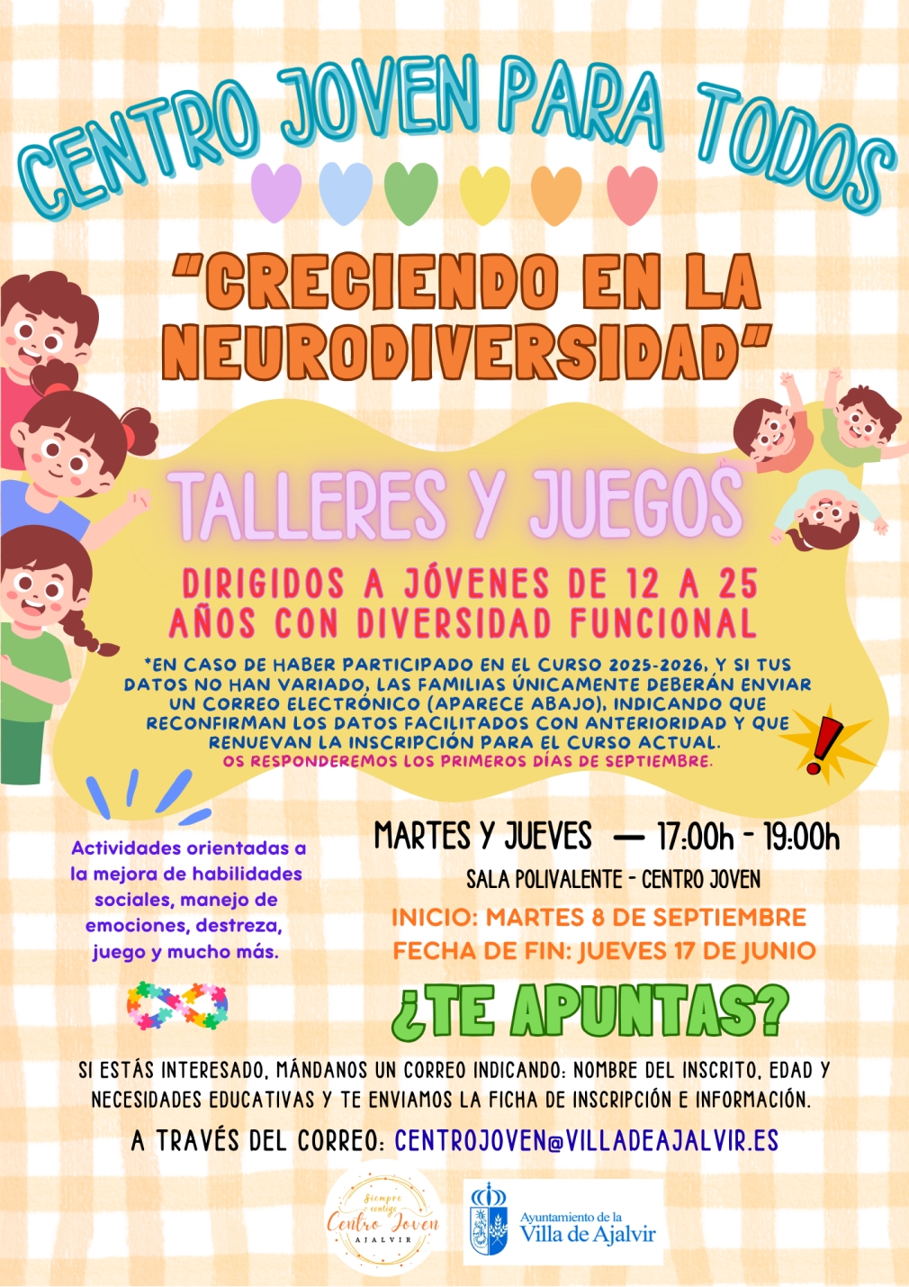 Centro Joven para Todos: “Creciendo en la Neurodiversidad” 2026