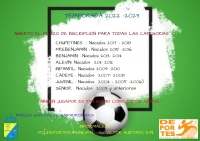 ABIERTO EL PLAZO DE PREINSCRIPCIÓN DE FUTBOL TEMPORADA 22/23