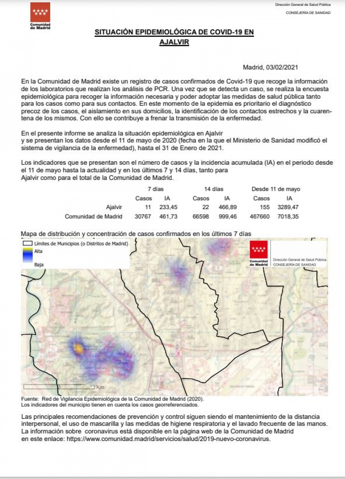 Informe Epidemiológico 3 de Febrero