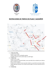 RESTRICCIONES AL TRÁFICO EN LA PLAZA DE LA VILLA Y ALEDAÑOS