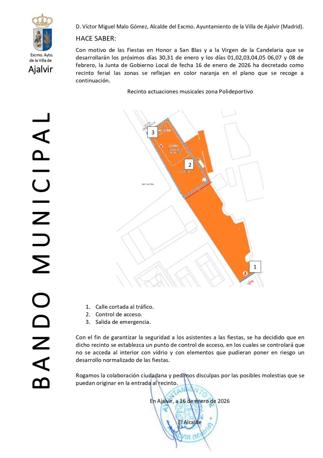 RECINTO ACTUACIONES DEL POLIDEPORTIVO