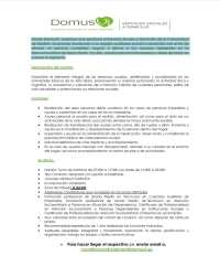 OFERTA DE EMPLEO - AYUDA A DOMICILIO