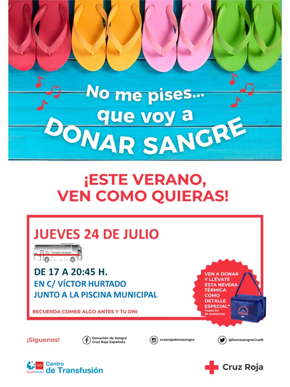 No me pises… Que voy a DONAR SANGRE