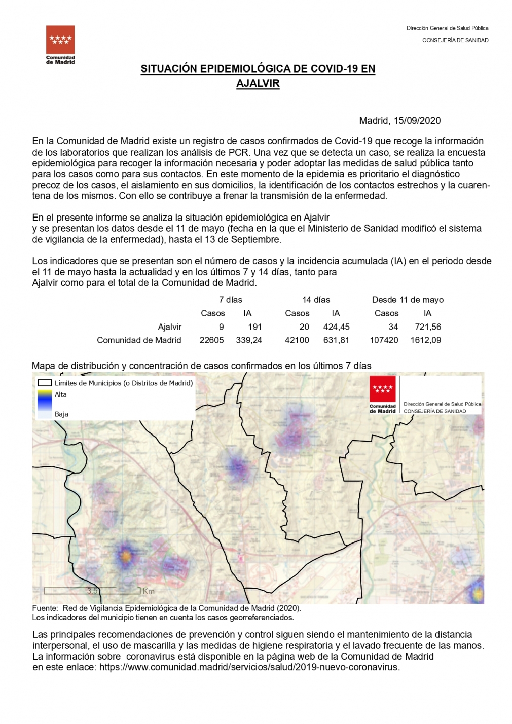 INFORME DE SITUACIÓN EPIDEMIOLÓGICA DE COVID-19