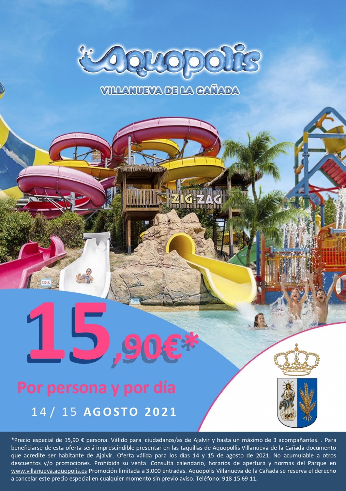 DESCUENTO EN EL AQUOPOLIS DE VILLANUEVA DE LA CAÑANA