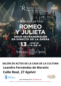 Retransmisión en directo de la ópera Romeo y Julieta desde el Teatro Real