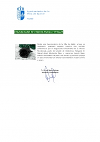 COMUNICADO DE CONDOLENCIAS Y PESAME