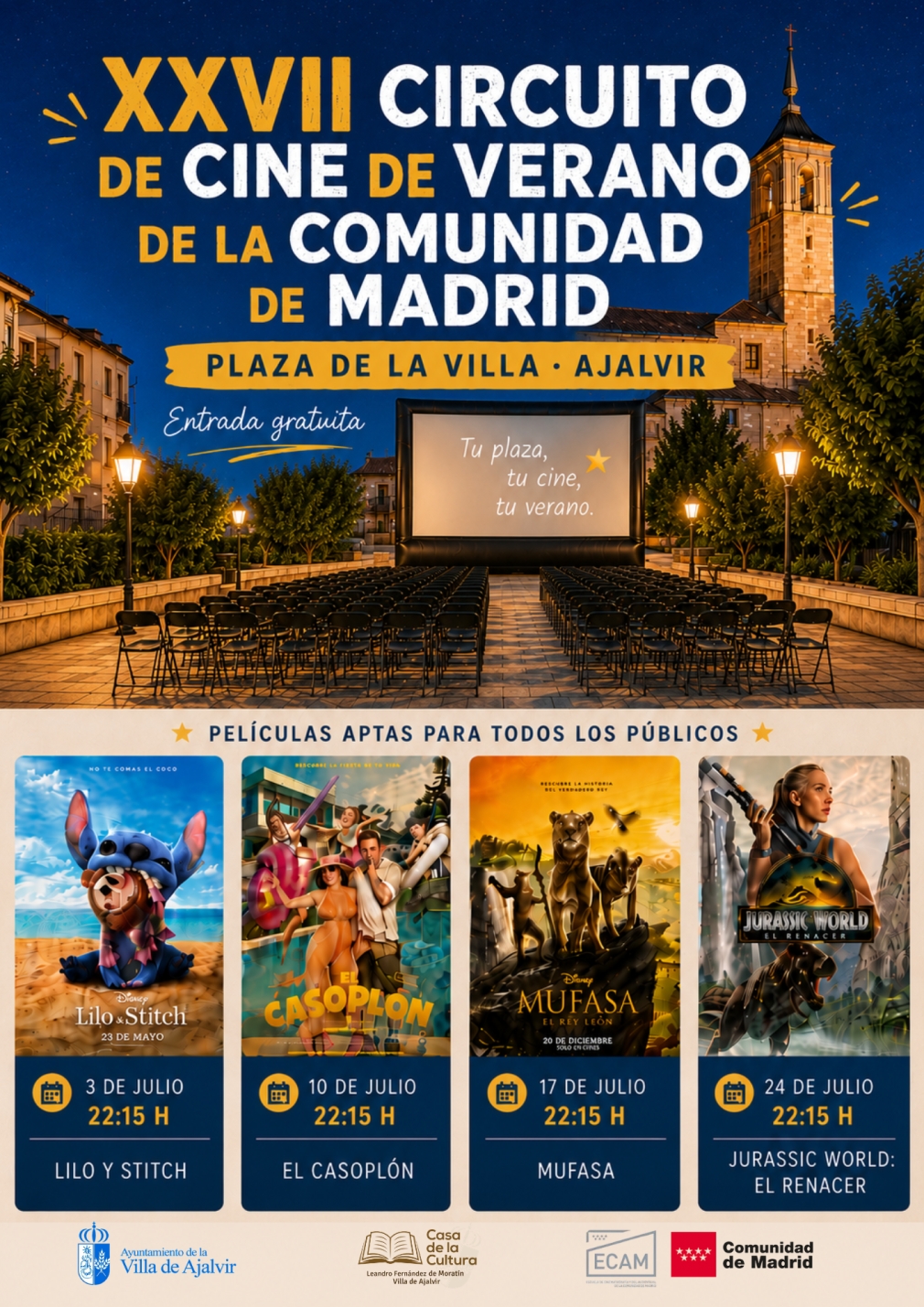 XXVII Circuito de Cine de Verano en Ajalvir