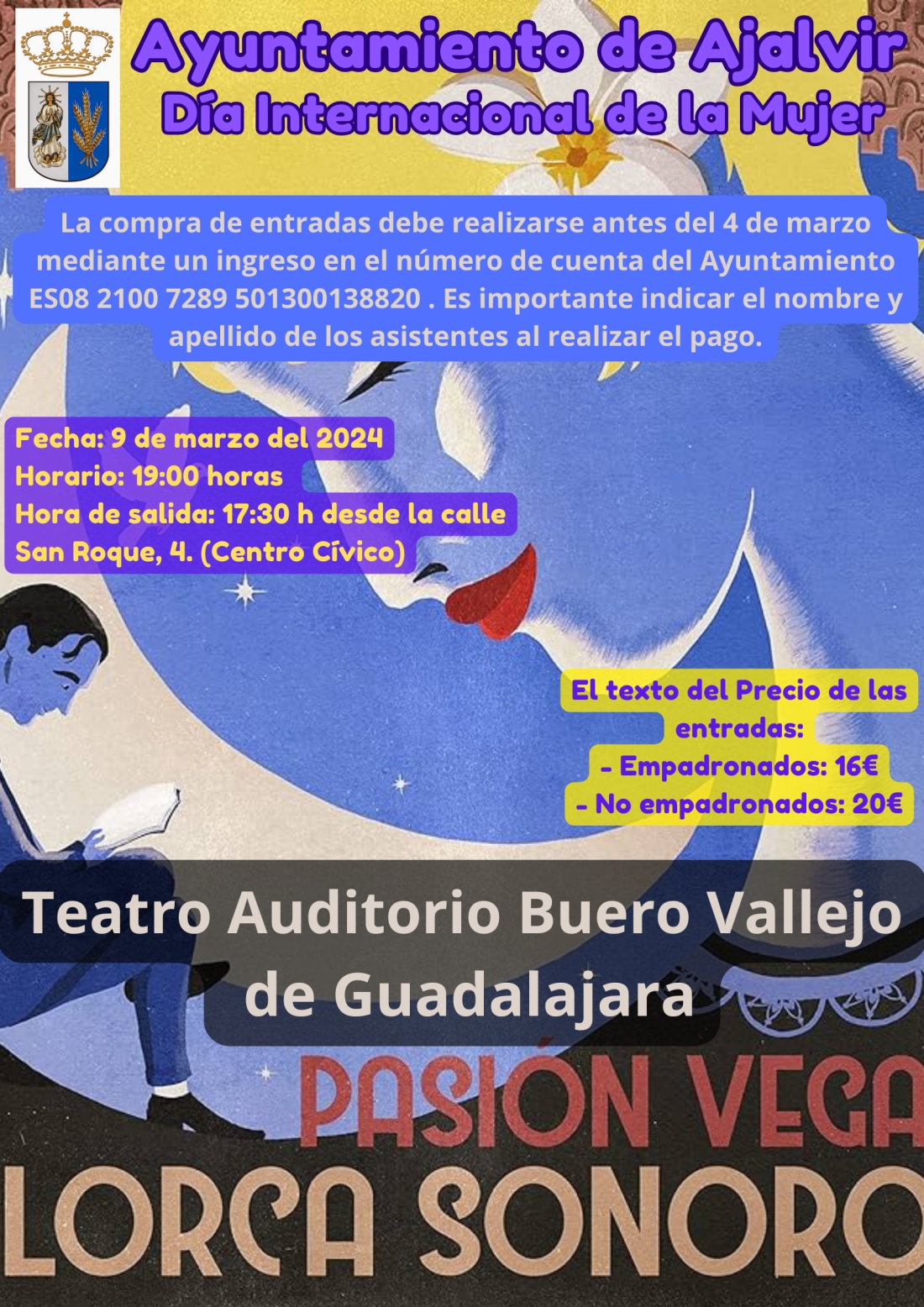 PASIÓN VEGA EN EL TEATRO AUDITORIO BUERO VALLEJO DE GUADALAJARA