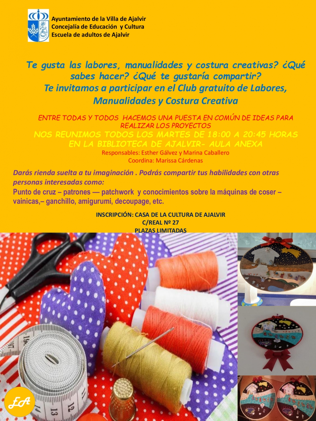 CLUB MANUALIDADES, COSTURA Y LABORES CREATIVAS