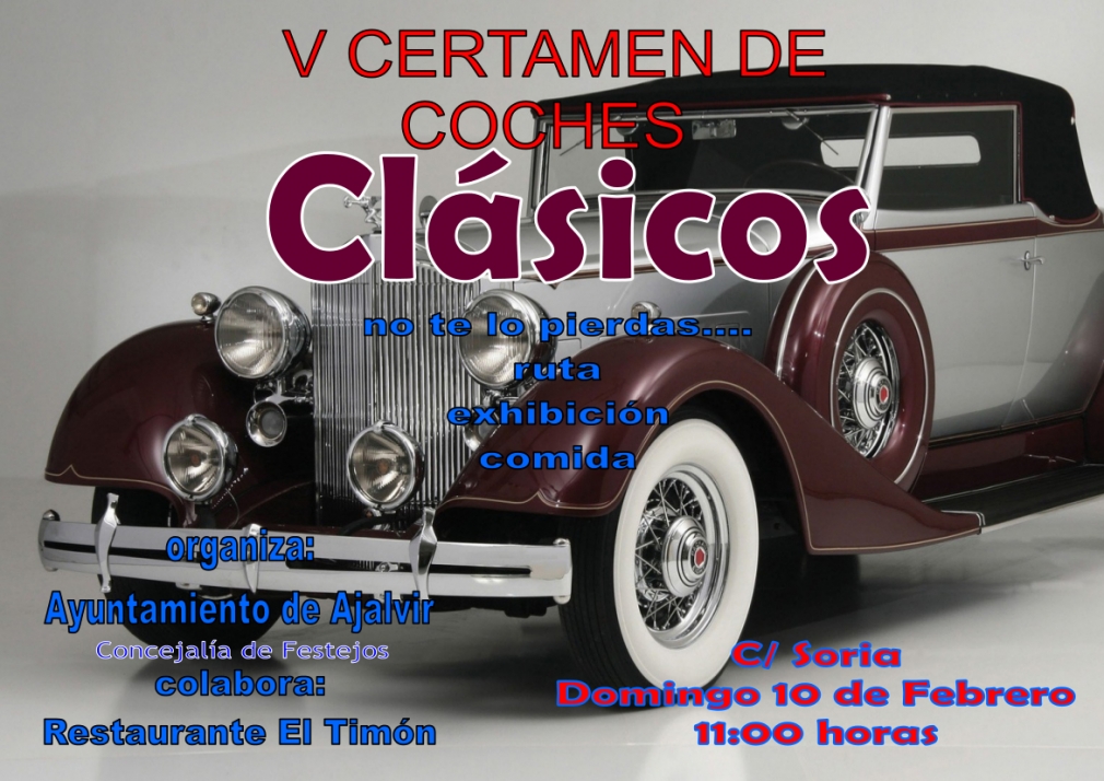 V Reunión de coches clásicos. 10-2-19