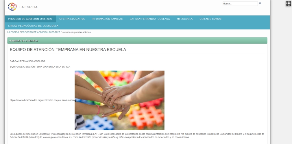 Nueva página web de la E.E.I. La Espiga