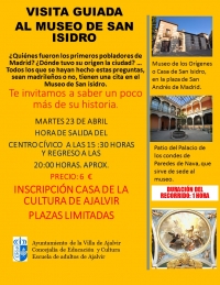Visita cultural al Museo de San Isidro de Madrid. 23-4-19