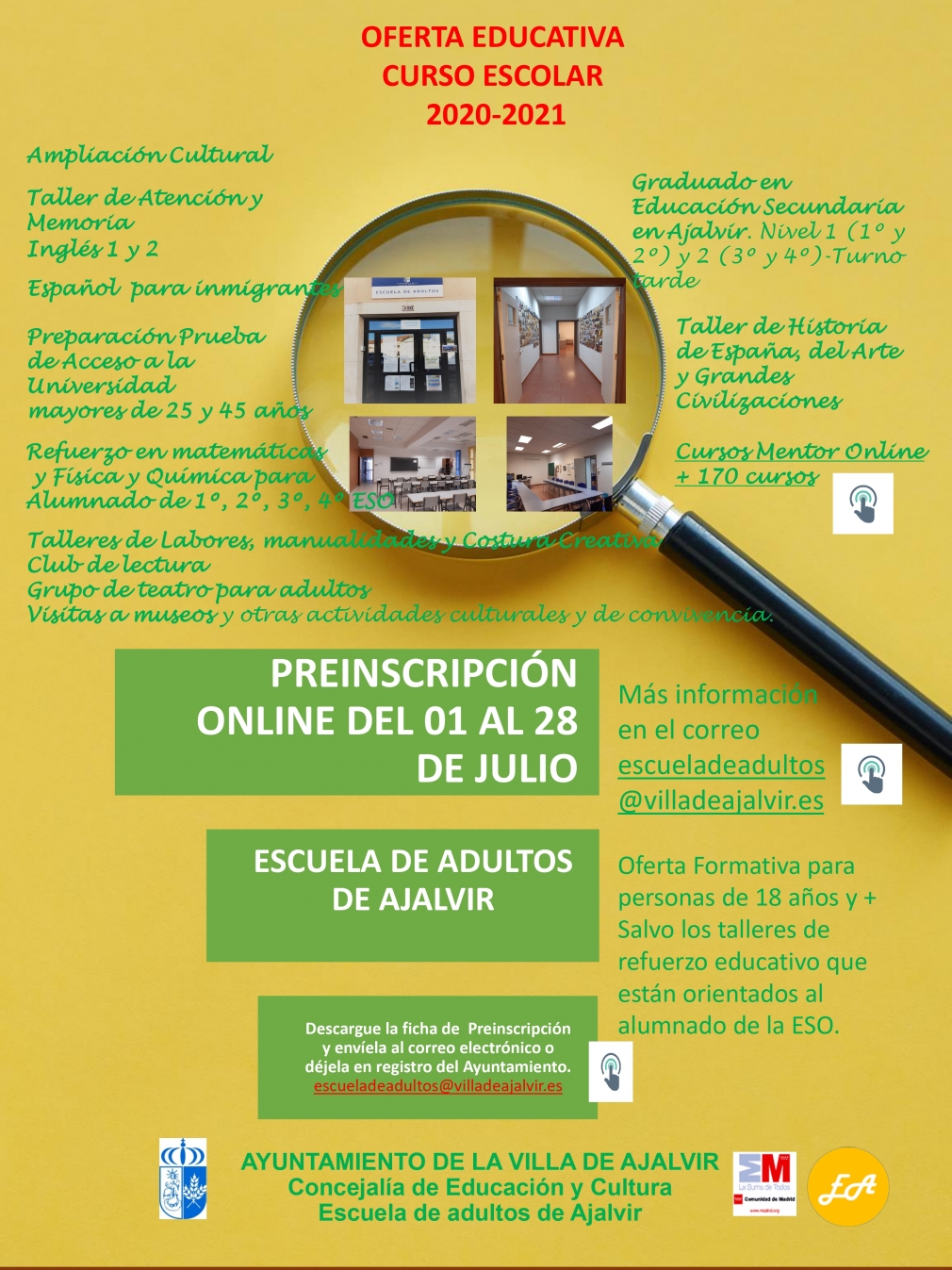 PRESCRIPCIONES ON LINE DE LA  ESCUELA DE ADULTOS