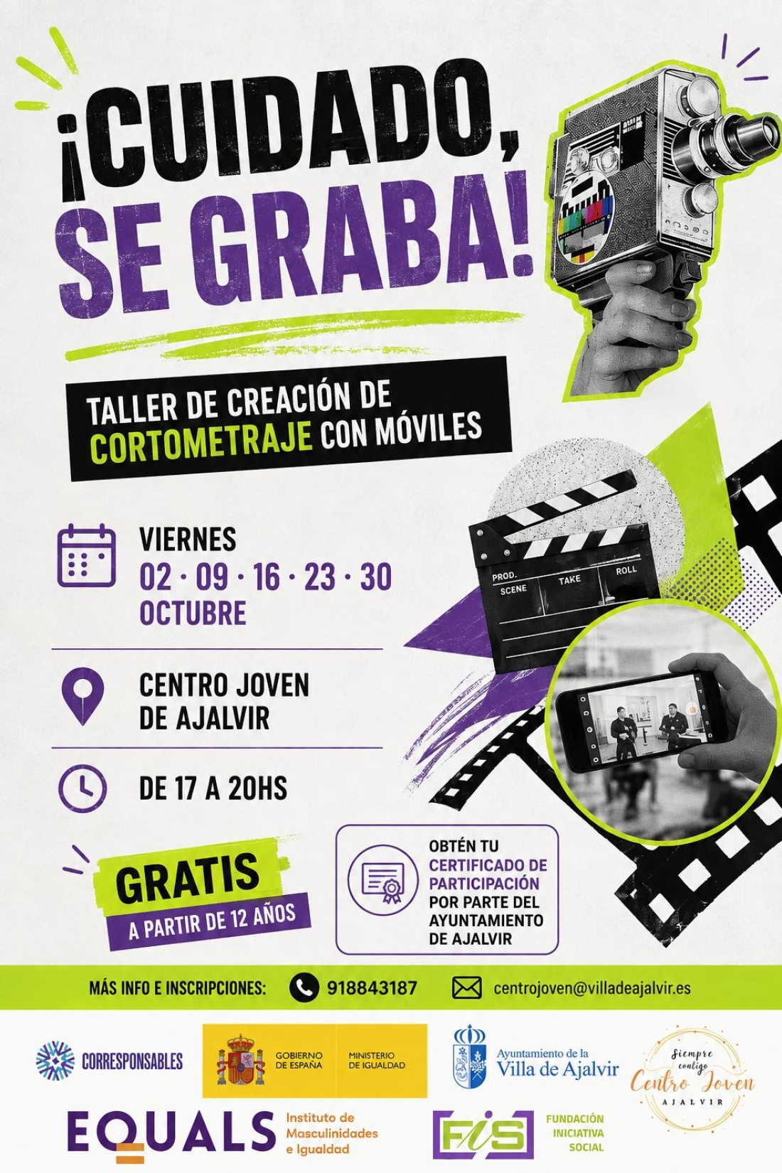 Taller de Creación de Cortometrajes con Móviles: ¡Cuidado, se graba!