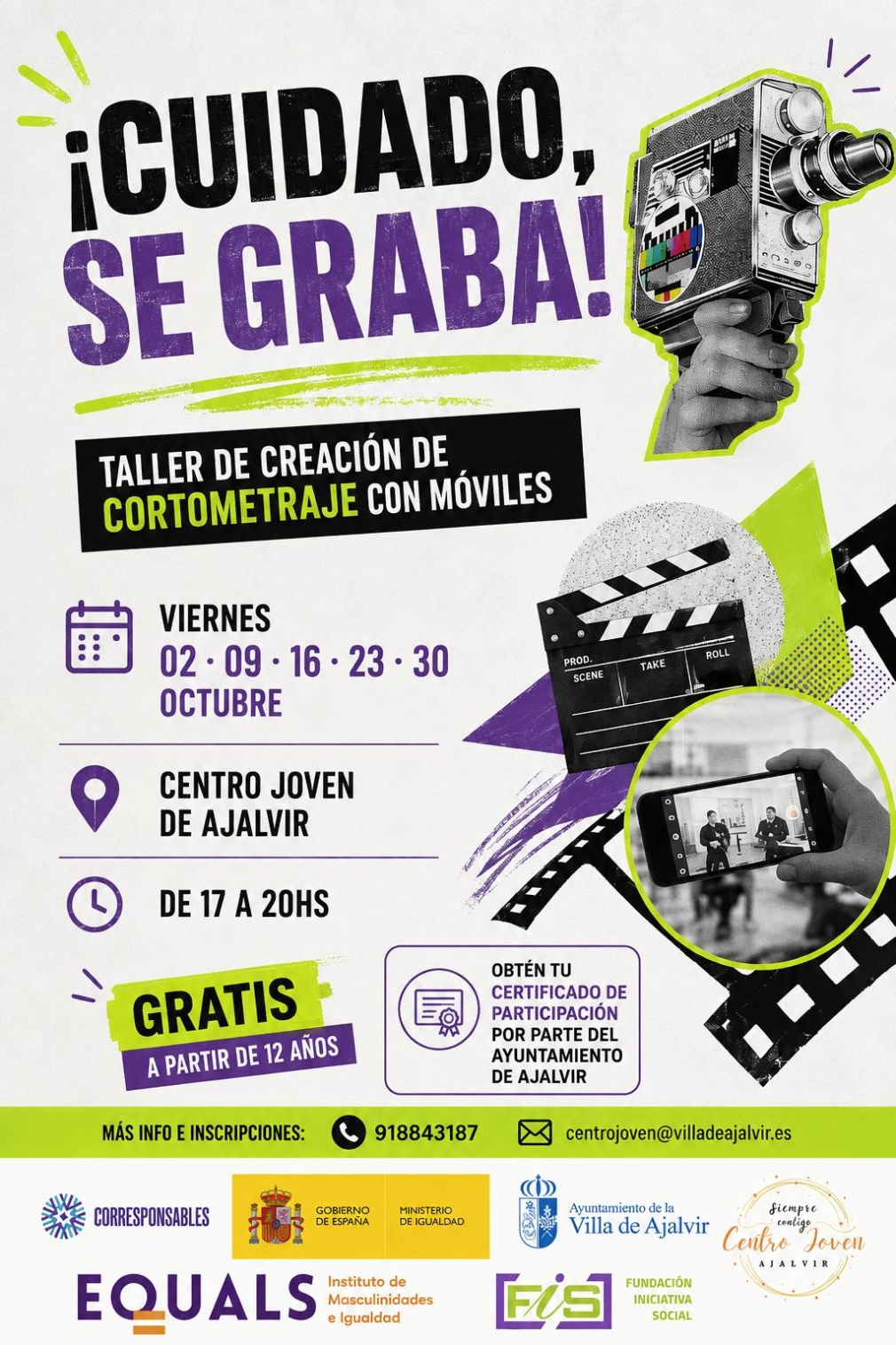Taller de Creación de Cortometrajes con Móviles: ¡Cuidado, se graba!