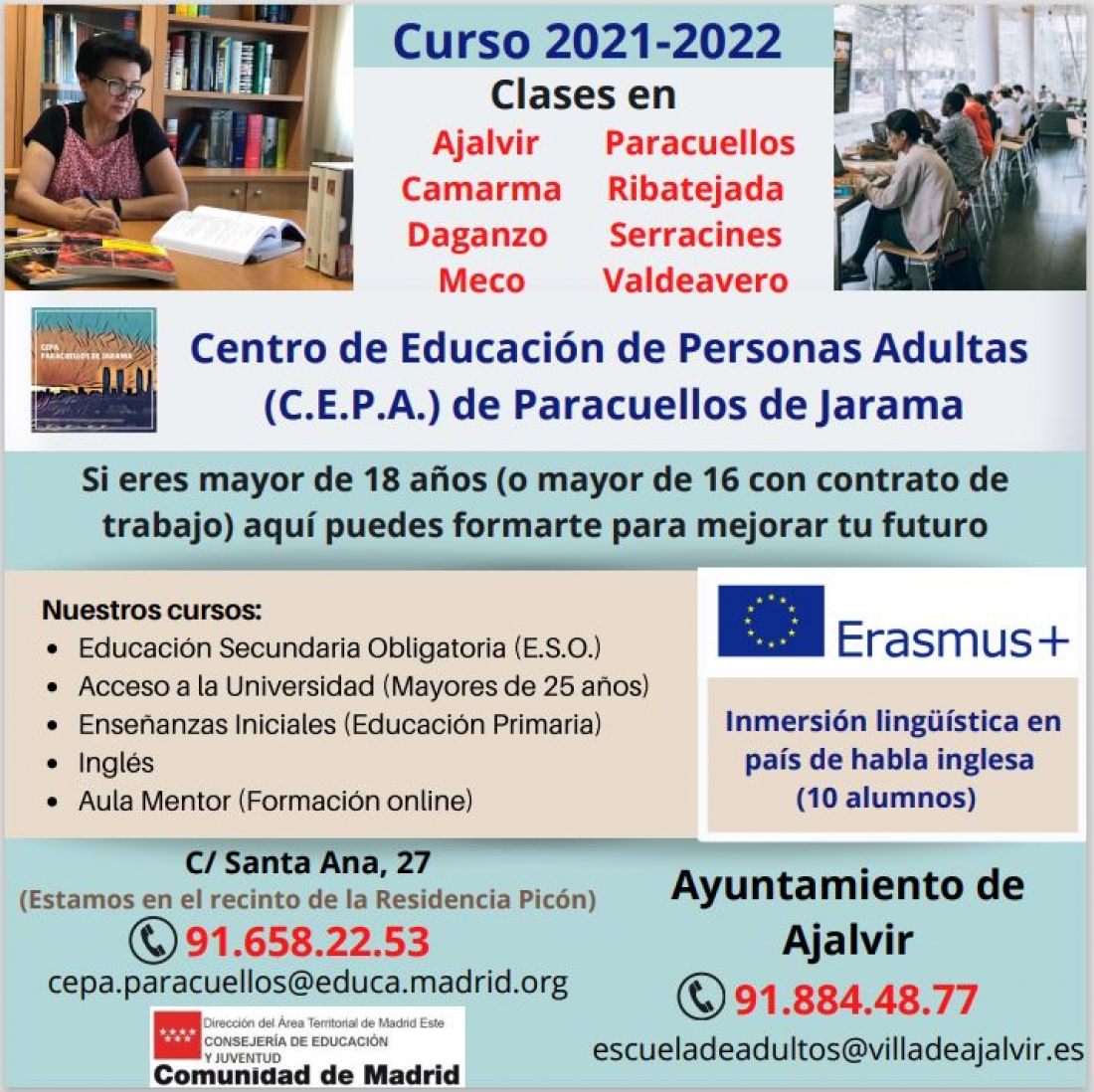 CENTRO EDUCATIVO DE PERSONAS MAYORES (C.E.P.A) PARACUELLOS DEL JARAMA