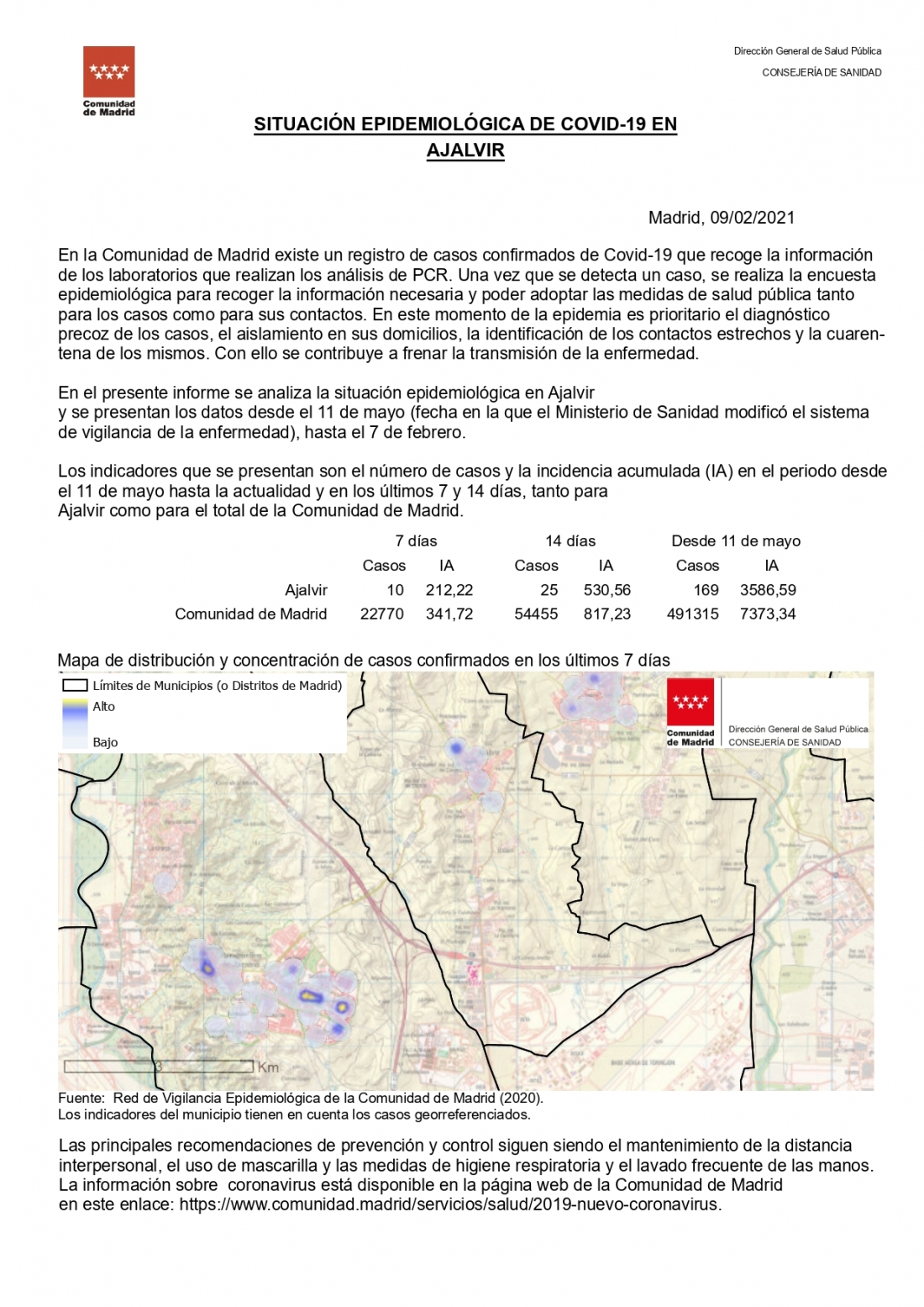 Informe Epidemiológico 9 de febrero