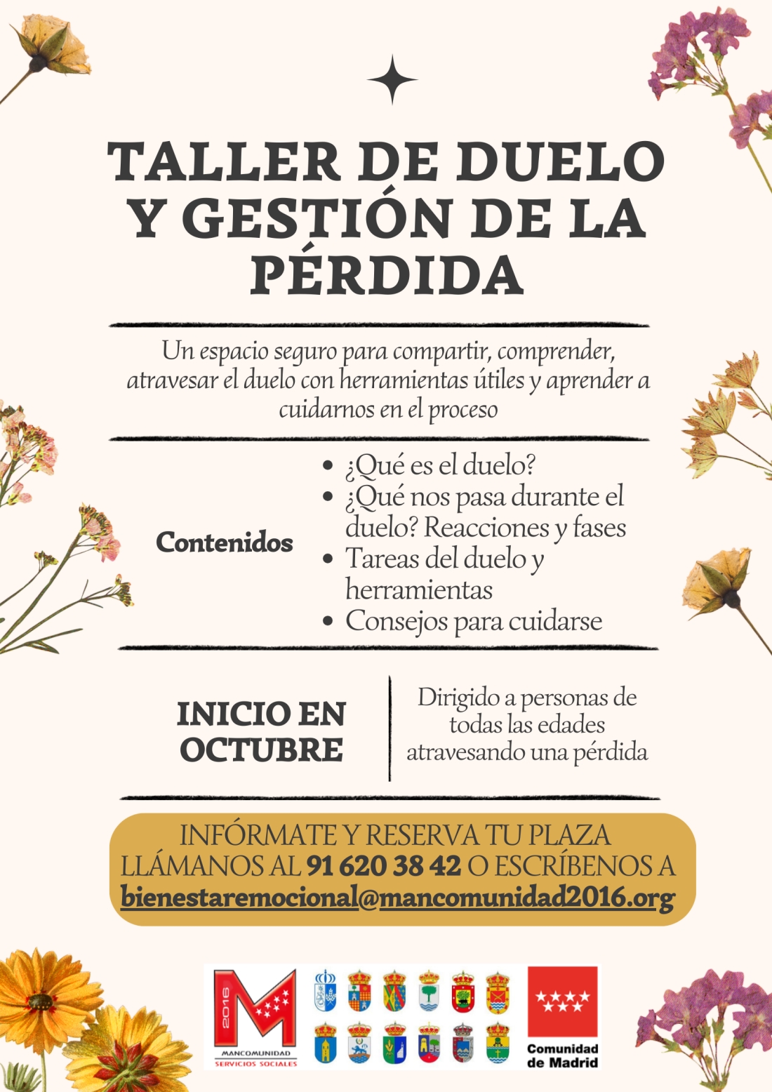 TALLER DE DUELO Y GESTIÓN DE LA PÉRDIDA