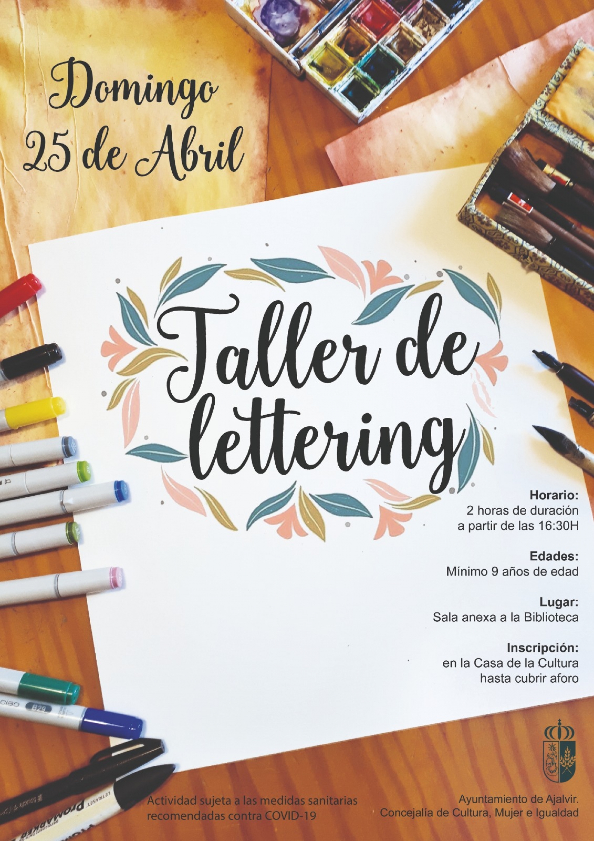 Taller de Lettering con motivo del Dia del Libro - Ayuntamiento de Poblete