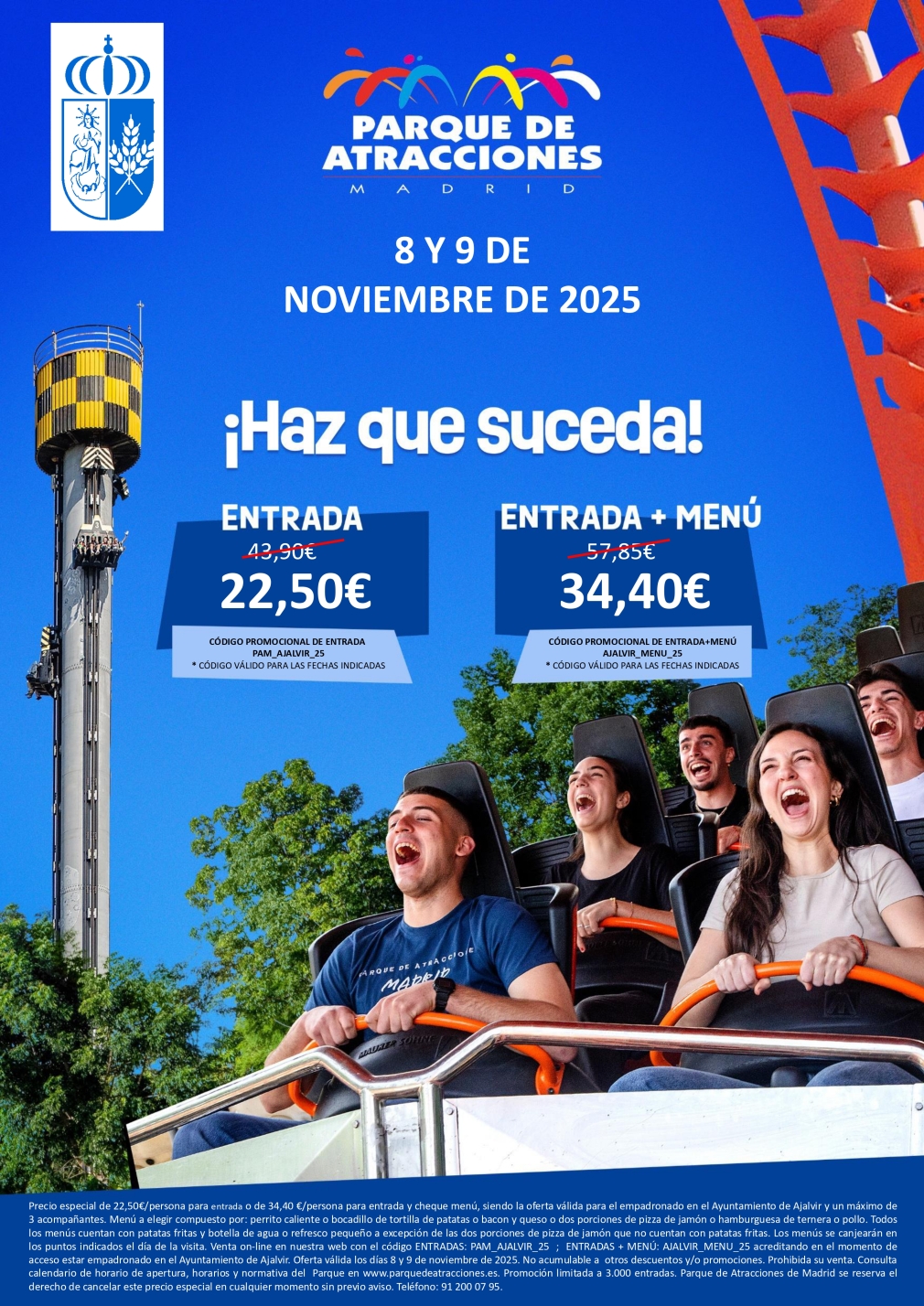 DESCUENTOS ESPECIALES PARQUE DE ATRACCIONES DE MADRID